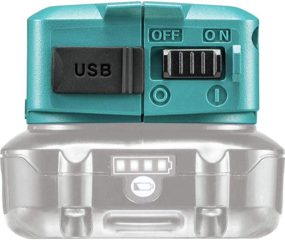Makita DEAADP08 USB Adapter für 10,8V/12V max. für Li-Ion Akkus Schwarz