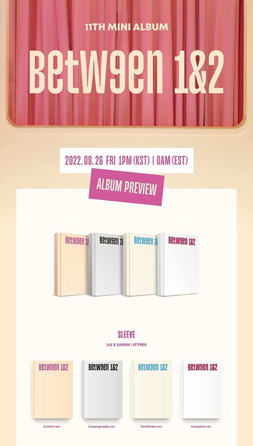 JYP Entertainment TWICE - BETWEEN 1&amp;2 11th Mini Album+Pre-Order Benefit+Folded Poster (Complete ver.