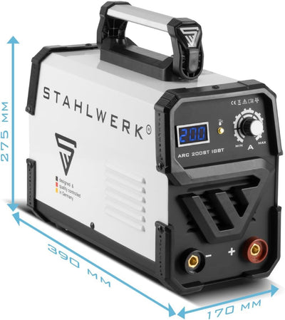 STAHLWERK ARC 200 ST IGBT - Schweissgerät DC MMA/E-Hand/Lift-TIG Welder mit echten 200 Ampere sehr k