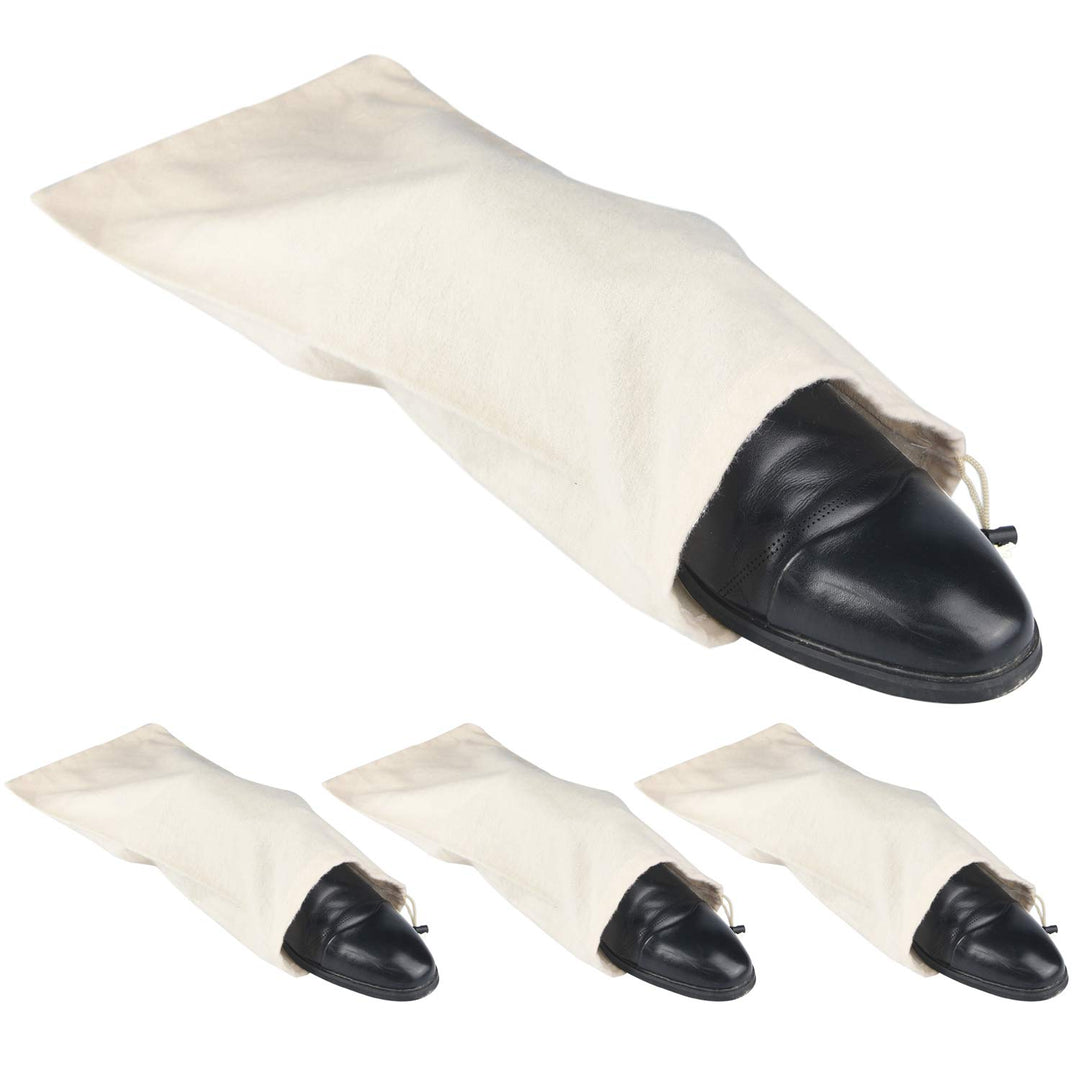 BlesMaller Schuh-Aufbewahrungsbeutel 100% Baumwolle mit Kordelzug für Männer und Frauen für Reisen S