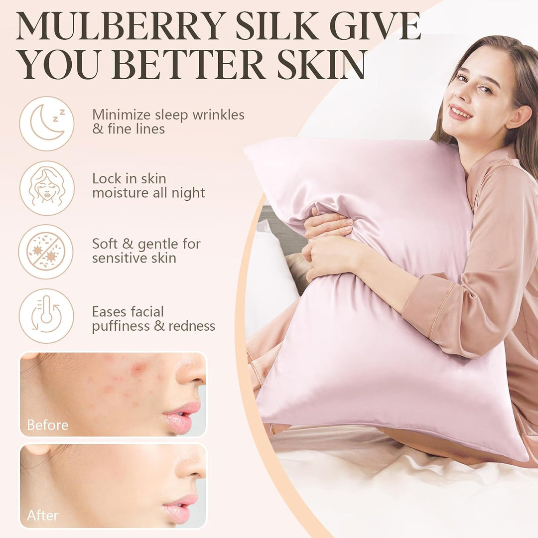 Seidenkissenbezug Jaciu Silk Pillowcase 21 Momme beidseitiger Seidenkissenbezug Kissenbezug Versteck