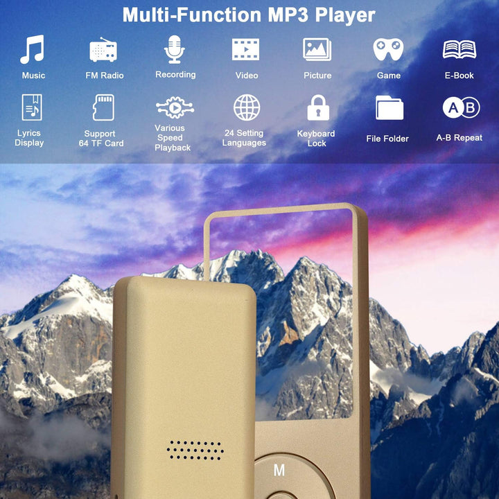 COVVY 8GB Tragbare MP3 Musik Player, Support bis zu 64GB SD Speicherkarte, Lossless Sound HiFi MP3 P