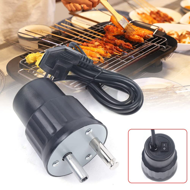 BBQ Grill Motor Grillmotor, 4W 2RPM Elektro Grillrotator Grillantrieb Rotisserie, Rotator Grillspies