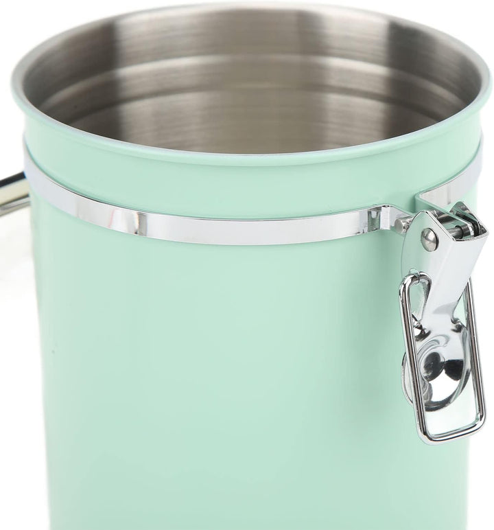 Kaffeedose, Einwegventil, Dualer, Mintgrüner Lebensmitteldose, Datumsrad, Haushalts-Edelstahl (1,8 L