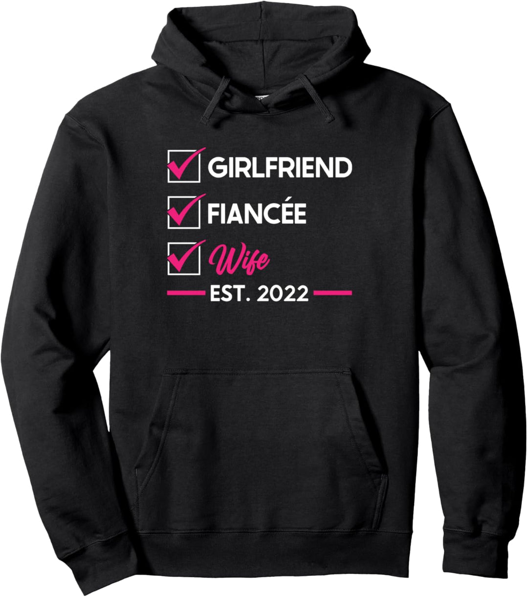 Frisch Verheiratet 2022 Freundin Verlobte Ehefrau Pullover Hoodie