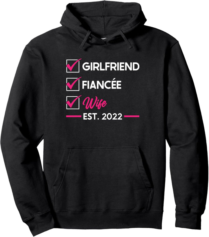 Frisch Verheiratet 2022 Freundin Verlobte Ehefrau Pullover Hoodie