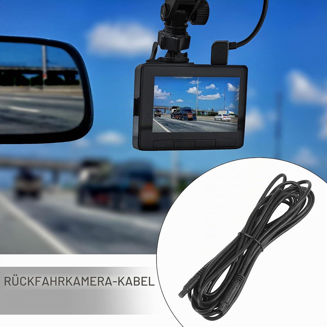 X AUTOHAUX 5 Pin 4m 13ft Rückfahrkamera Verlängerungskabel Dash Kamera Kabel Drähte Auto Rückfahrkam