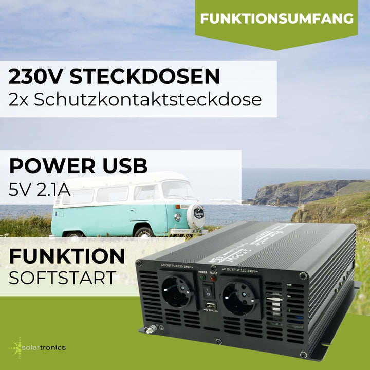 Spannungswandler 24V 2500/5000 Watt Inverter Wechselrichter