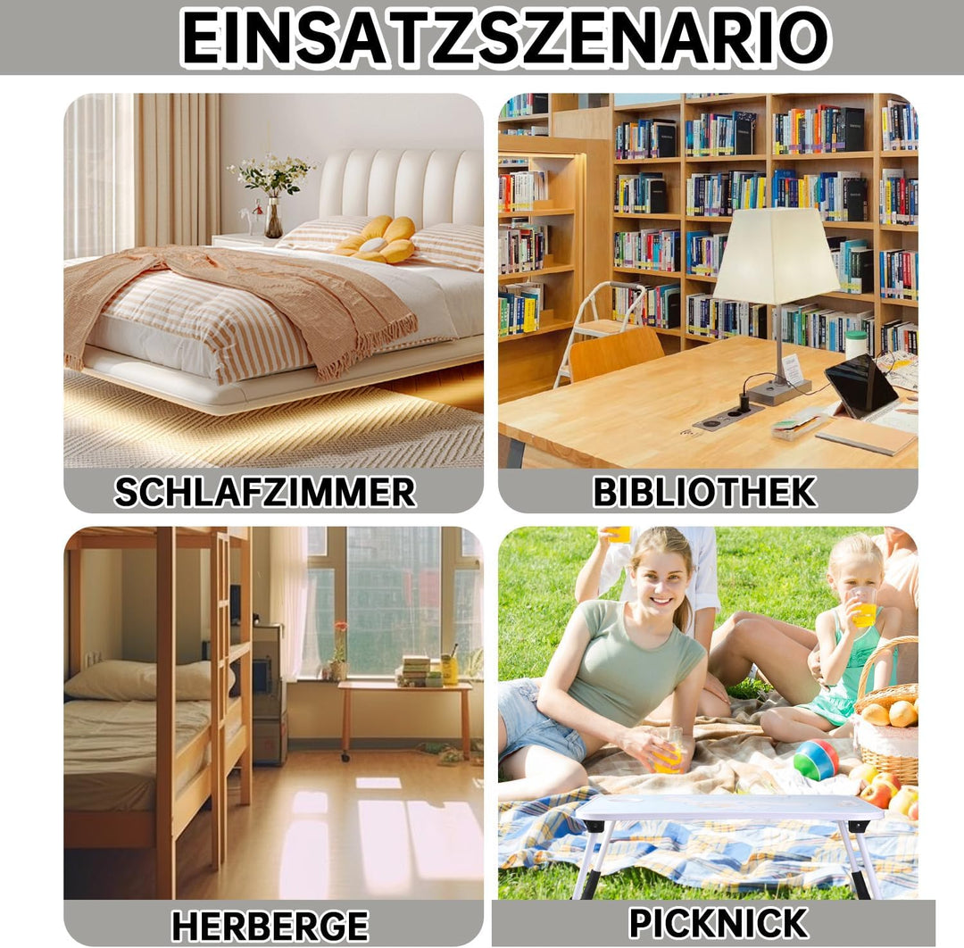 Laptop-Tisch Cartoon-Bilder,Tragbar Laptop Betttablett Tisch mit klappbaren Beinen & Getränkeschlitz