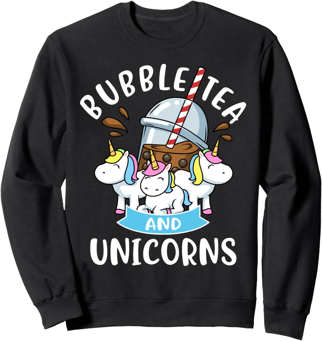 Bubble Tea Einhorn Geschenk Mädchen Boba Tea Bubble Tea Sweatshirt