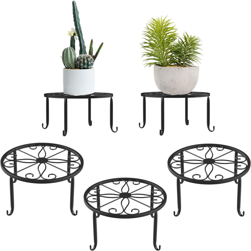 Lewondr Pflanzenständer, 3 Stück Retro Stil Reben Mustern Blumentopf Ständer Blumentopfhalter aus Sc