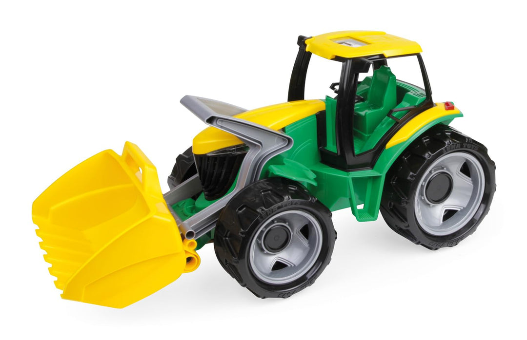 Lena 02057 - Starke Riesen Traktor mit Frontlader, grün/gelb, ca. 62 cm