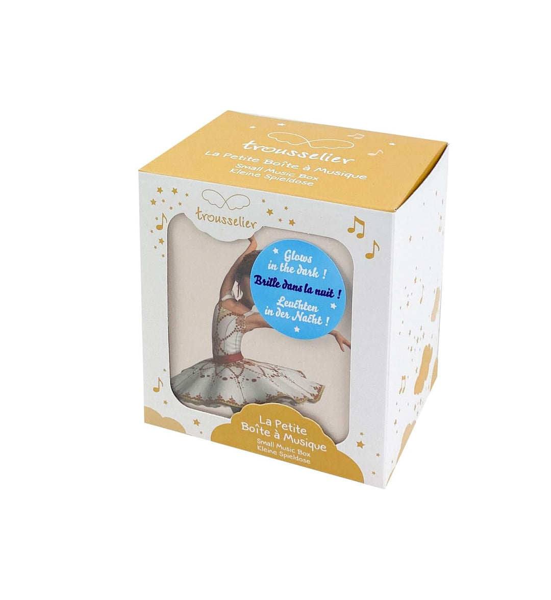 Trousselier 6260703 Musikspieldose für Kinder, Ballerina, nachtleuchtend, Schmuckschatulle mit auszi