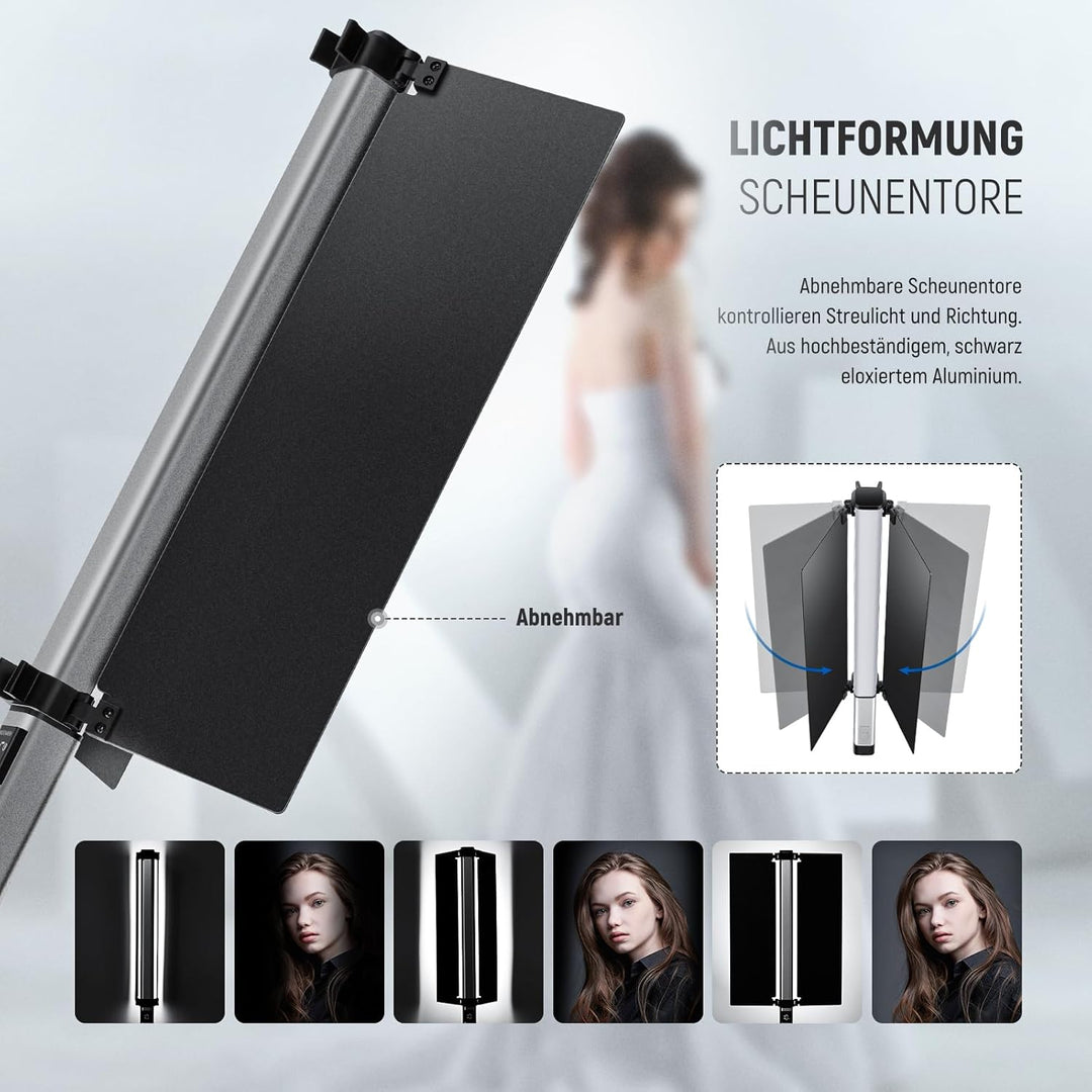 NEEWER CL124 PRO Handheld LED Leuchtstab, zweifarbiger Video Lichtstab mit 2,4G Steuerung, verbesser