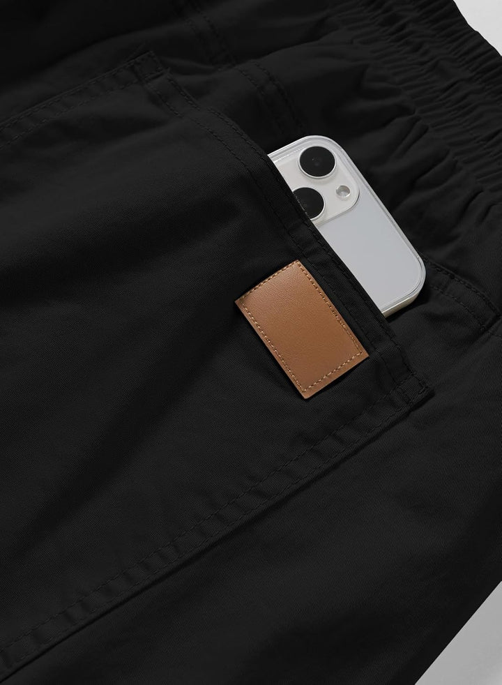 JMIERR Kurze Hosen Herren Shorts Herren Sommer Chino Baumwolle Elastische Taille mit Taschen S A Sch