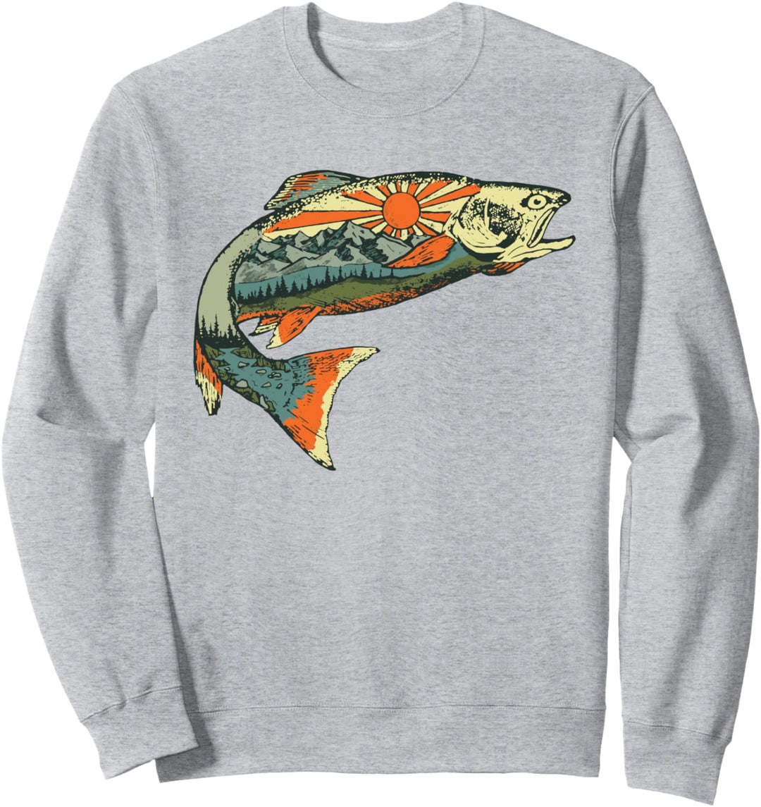 Trout Outdoor Illustration Series - Vintage Sun Sweatshirt