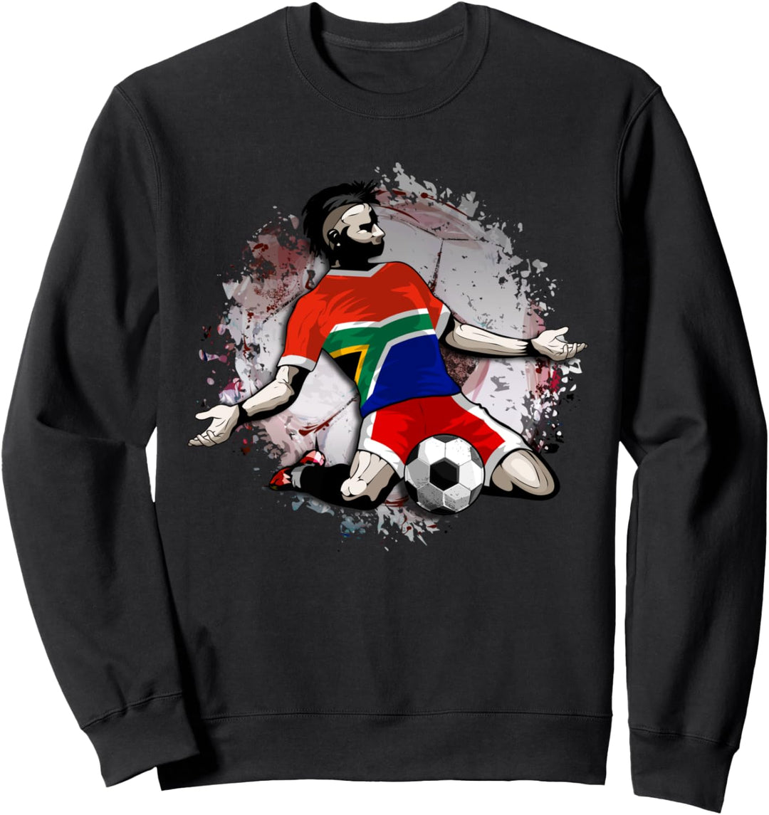 Südafrika Fussball Südafrikanische Nationalflagge Soccer Art Sweatshirt