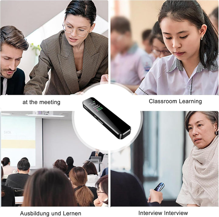 Diktiergerät Mini 64GB, Aufnahmegerät, Digitales Diktiergerät Mit Rauschunterdrückung,Diktiergerät D