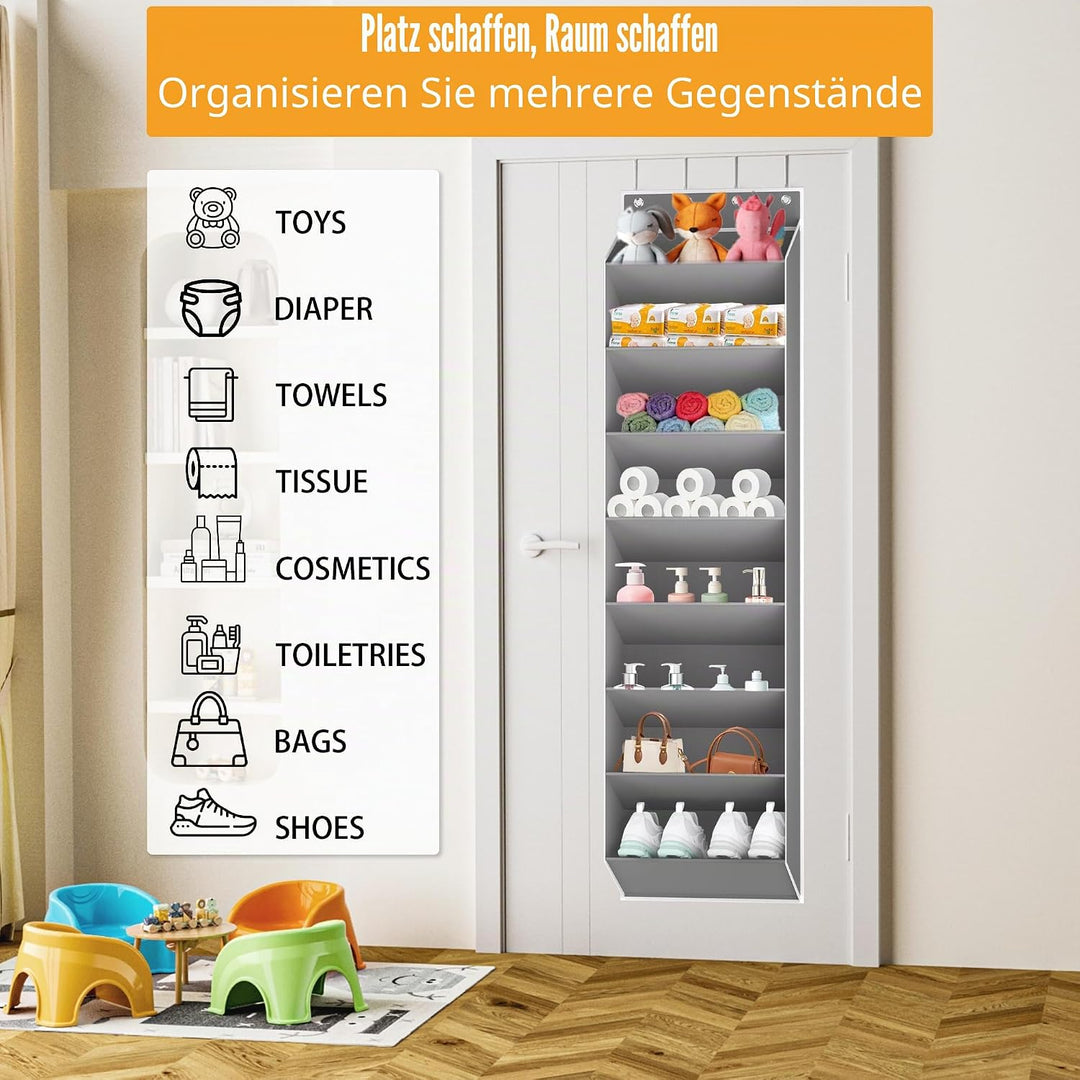 über der Tür schuhorganizer hängend mit 8 grossen tiefen Taschen Schuhregal Tür, Schmal schuhregal t