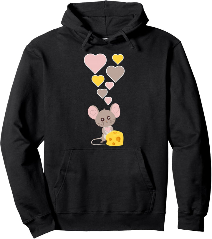 Nette Maus mit Herzen Pullover Hoodie