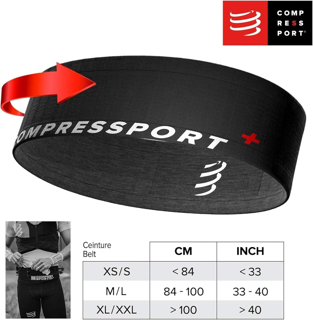 COMPRESSPORT Free Belt Laufgürtel M/L Schwarz, M/L Schwarz