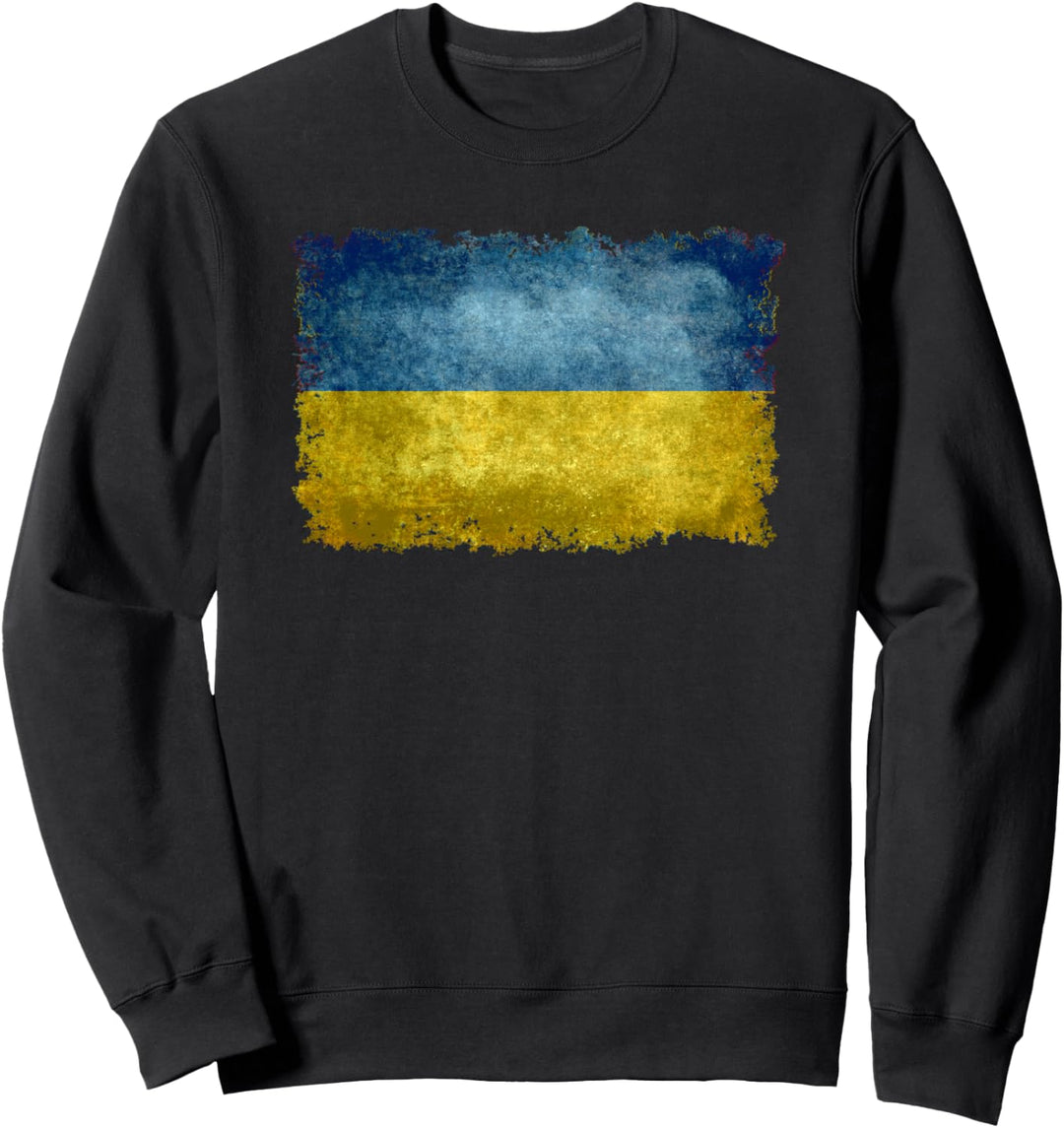 Ukrainische Flagge der Ukraine Grunge Style Sweatshirt