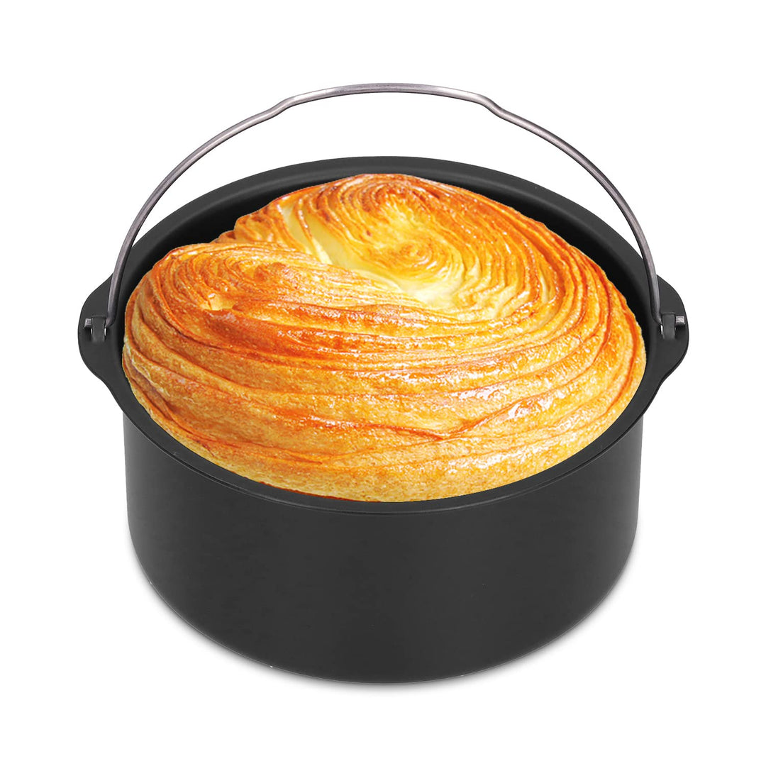 Kuchenform 7 Zoll Backform Antihaftbeschichtung für Luftfritteuse Kuchenform Luftfritteuse Zubehör B