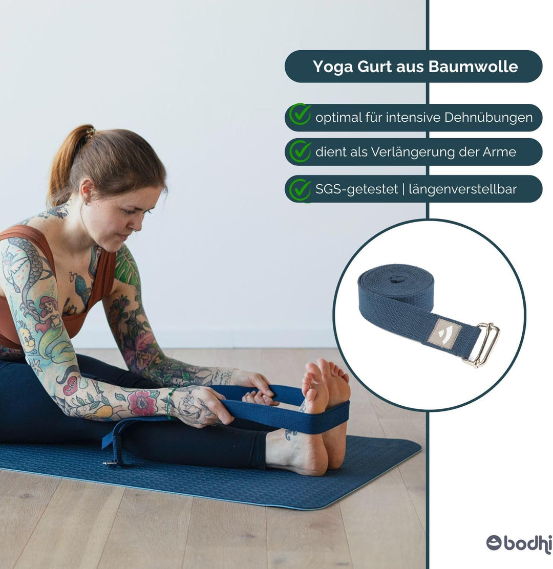 Bodhi Yoga Starter-Set Komplett | Rutschfeste Yogamatte aus TPE inkl. 2 Yogablöcken aus Eva (Moosgum