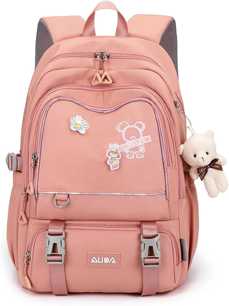 FANDARE Schulrucksack Schulrucksack Kinderrucksack Schultasche Jungen Mädchen Rucksack Schulranzen f