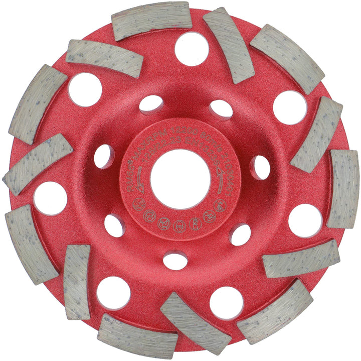 PRODIAMANT Diamant Schleiftopf Extra Speed Beton 125 mm x 22,2 mm Schleifteller für Beton Fliesenkle