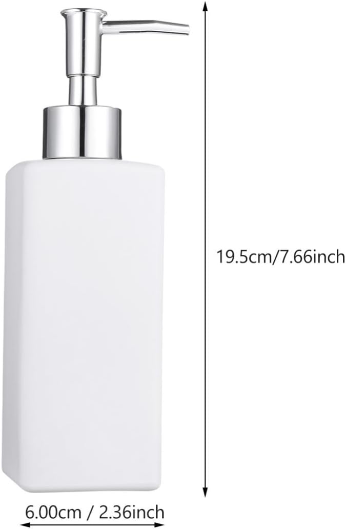 MAGICLULU Nachfüllbare Lotionflasche Praktischer Shampoo Spender aus Glas und Kunststoff 350ml mit P