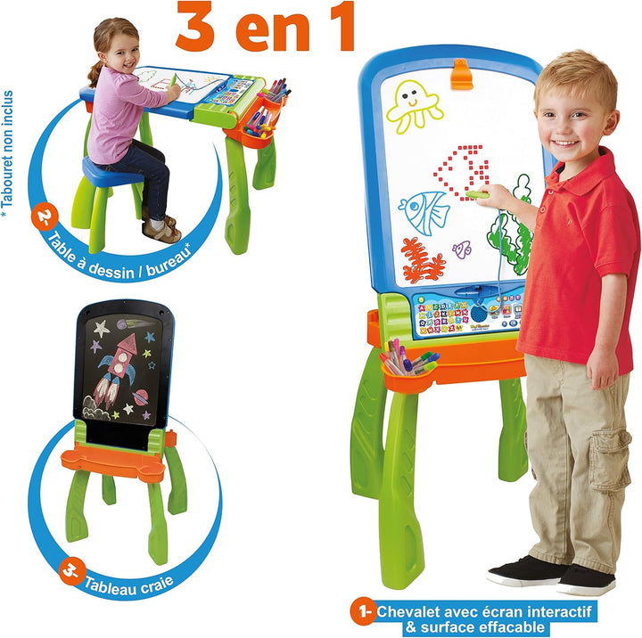 VTech 193505 Magi 3-in-1 interaktive Staffelei, gemischt, grün, grün