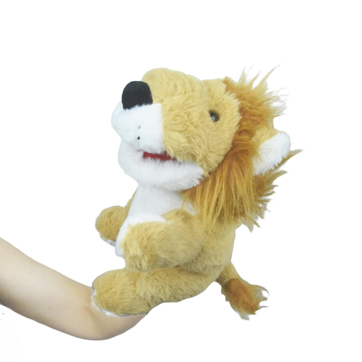 Tiny Heart Handpuppen Löwen Tier Plüsch Spielzeug mit Arbeits Mund Cute Soft Plüsch Puppet für Kinde