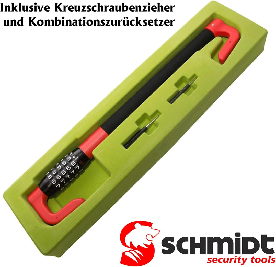 SCHMIDT security tools Pedal-Lenkradschloss LS-2000 49,5-78cm Auto KFZ PKW LKW Diebstahlsicherung Pe
