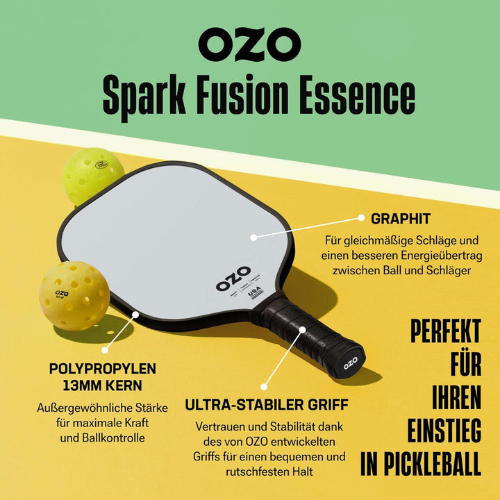 OZO Pickleball Hybrid Schläger für Anfänger Beginner Hybrid Weiss, Beginner Hybrid Weiß