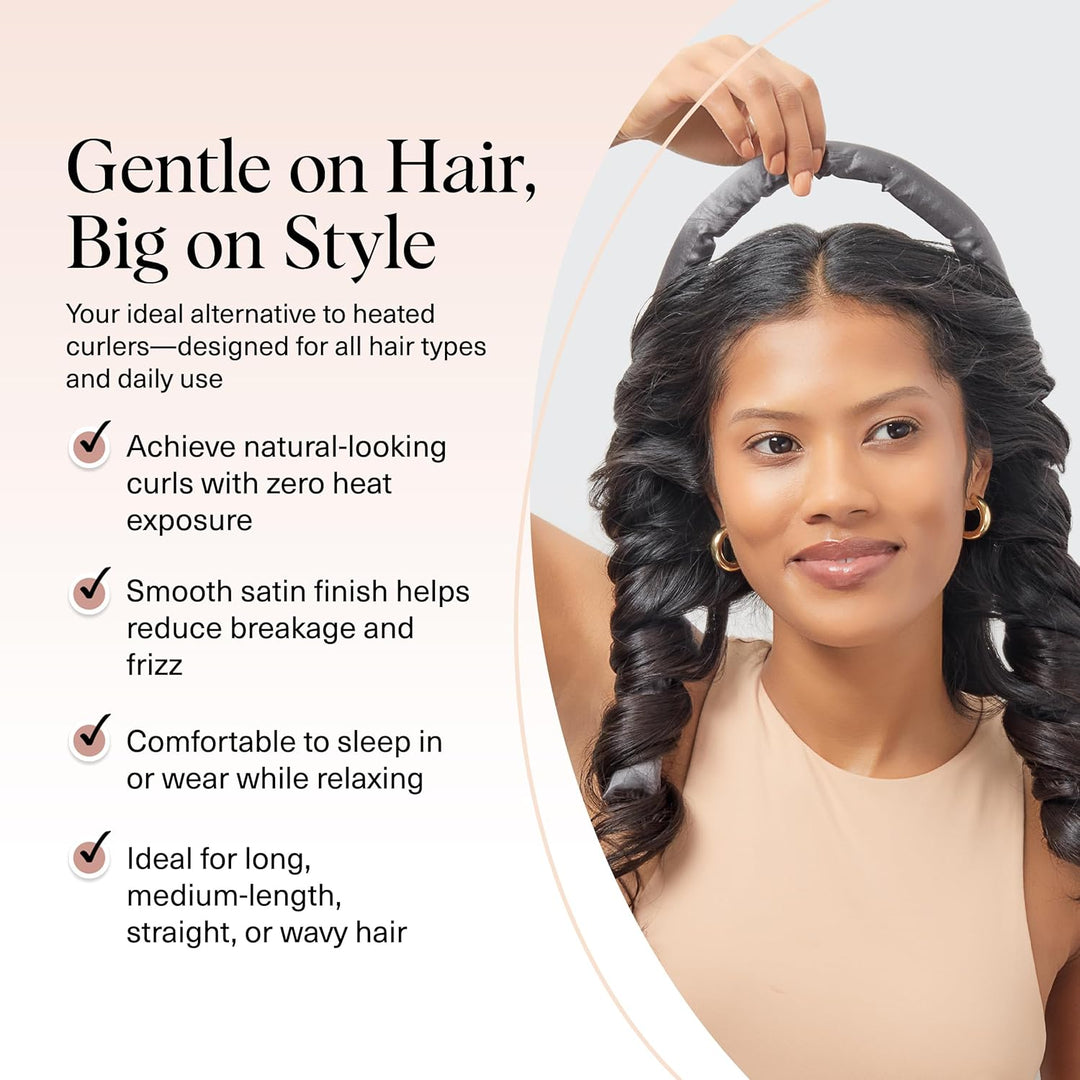 Kitsch Satin Locken ohne Hitze - Lockenwickler für Heatless Curls | Heatless Hair Curler & Hot Rolle