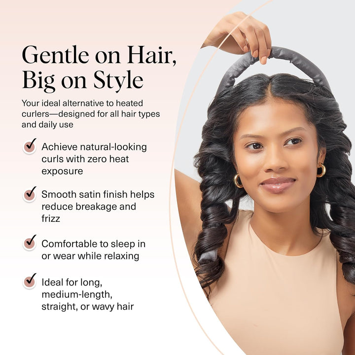 Kitsch Satin Locken ohne Hitze - Lockenwickler für Heatless Curls | Heatless Hair Curler & Hot Rolle