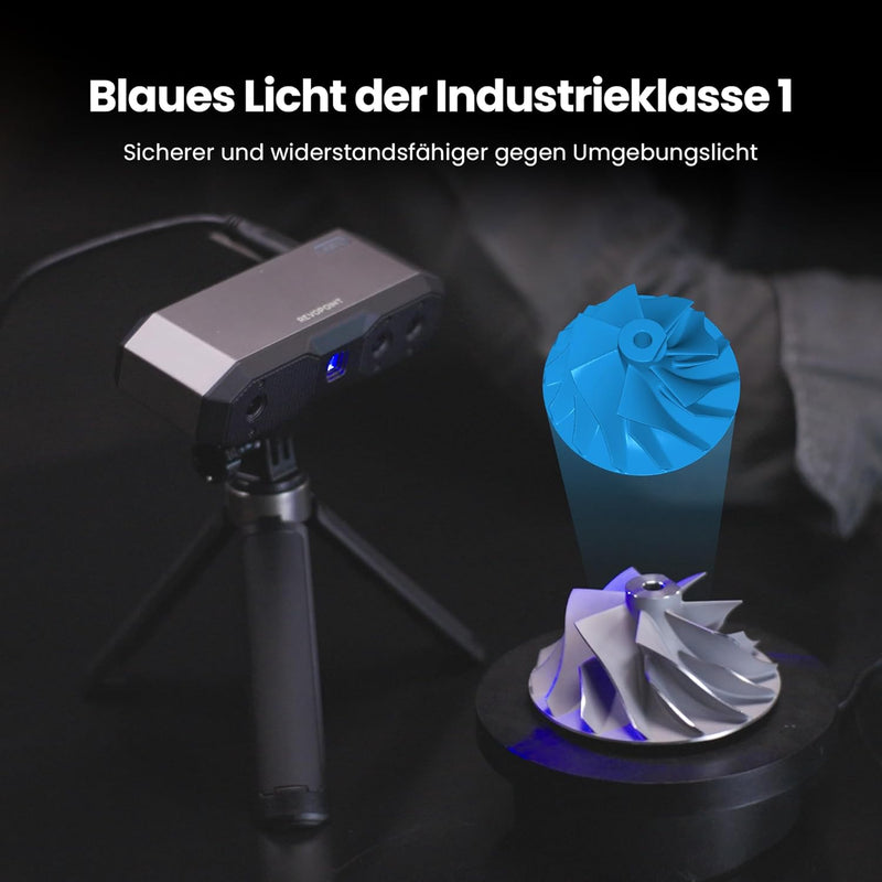 Revopoint MINI 2 Handheld 3D Scanner für 3D Druck, 0.02mm Präzision, 16 fps schnelles Scannen, Indus