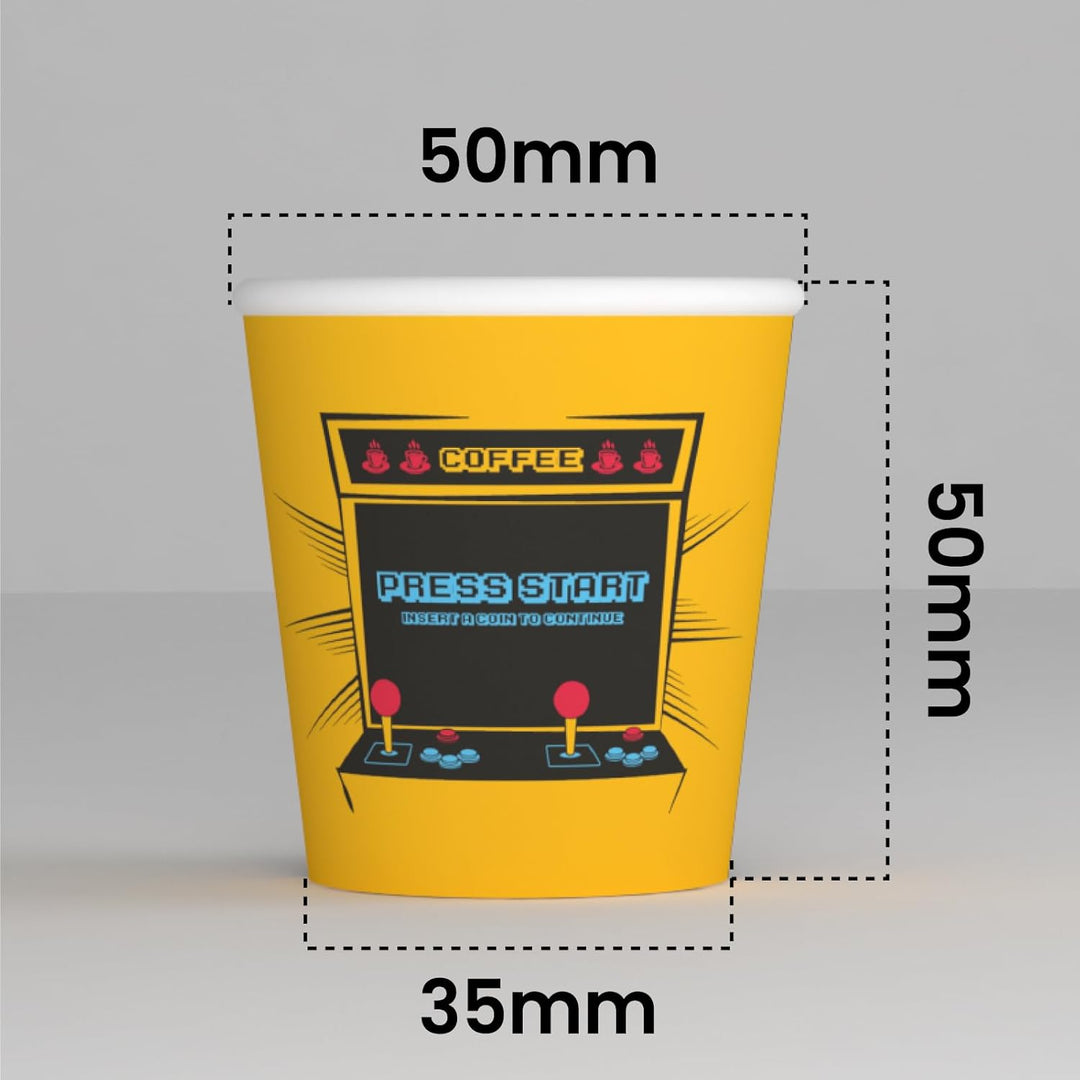 ArcadeCUP 1000 Kaffeebecher aus Papier, 65 ml, umweltfreundlich, biologisch abbaubar, Einwegbecher,