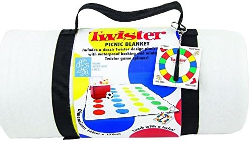 Twister Picknickdecke mit Drehscheibe als Schlüsselanhänger - Picknick Decke mit Drehscheibe als Sch