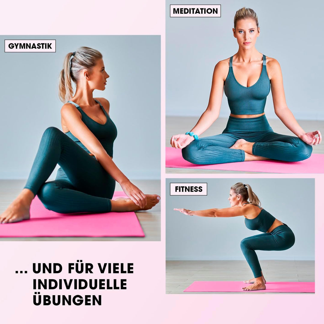 #DoYourFitness Fitnessmatte rutschfest | 183x61cm oder XXL 190x100cm | 0,8-2cm hoch | Gelenkschonend