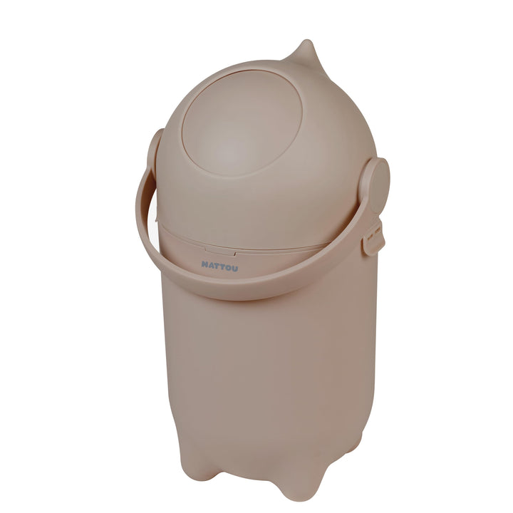Nattou Windeleimer Dropy, Geruchsdicht, Einfaches Öffnen mit einer Hand, 49,5 x 28 cm, Polypropylen/