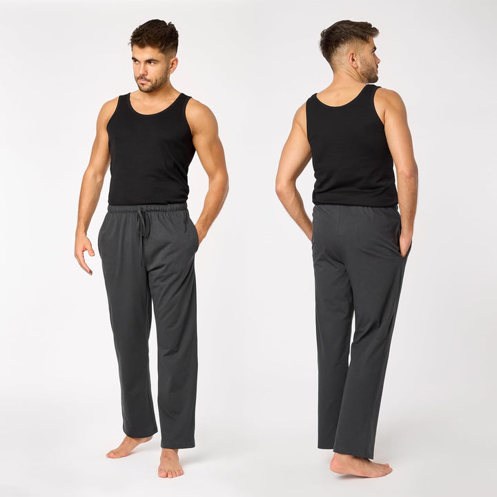 Timone Herren Schlafanzugshose Lang Pyjamahose aus Baumwolle Freizeithose Schlafhose Loungewearhose