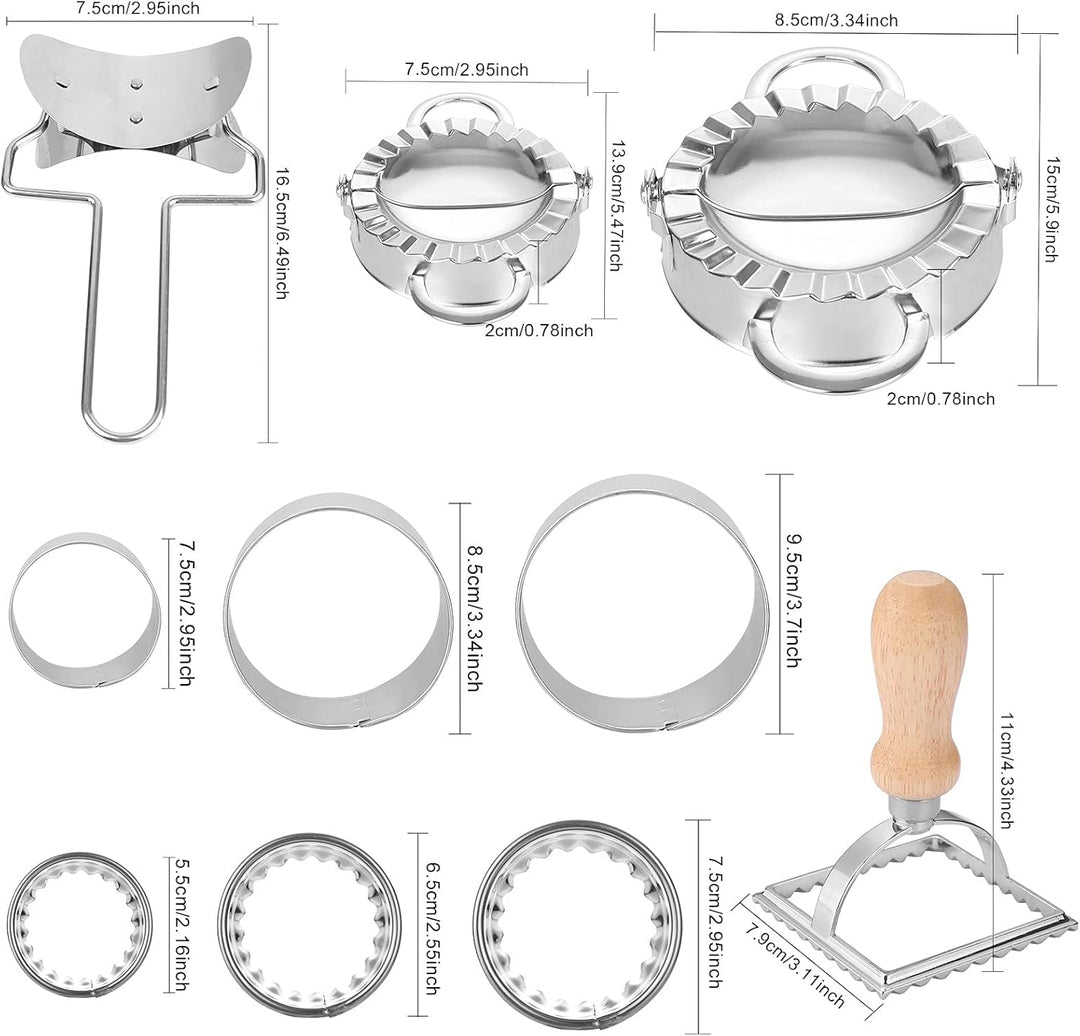12pcs Ravioli Former,Edelstahl Ravioli Dumpling Maker,Eckige Ravioli-Stempel Former Ravioli Ausstech