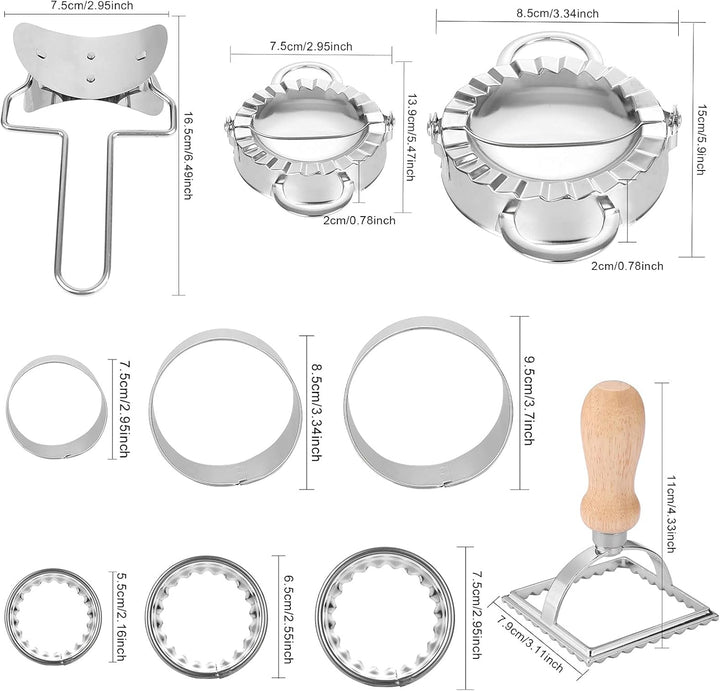 12pcs Ravioli Former,Edelstahl Ravioli Dumpling Maker,Eckige Ravioli-Stempel Former Ravioli Ausstech
