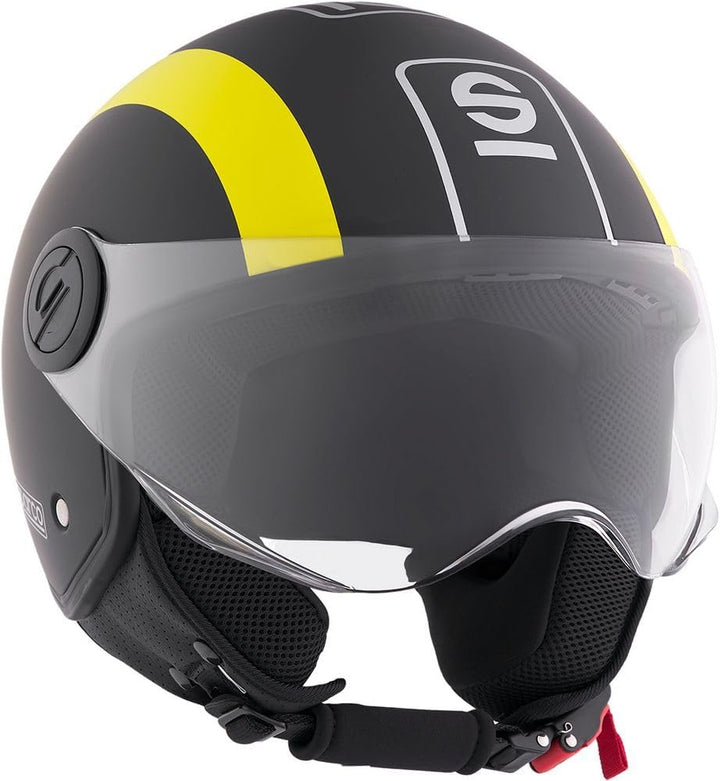 Sparco Riders SP601 Demi-Jet Motorradhelm, Scooter Helm ECE 22.06 Homologiert, Demi-Jet Helm mit Ant