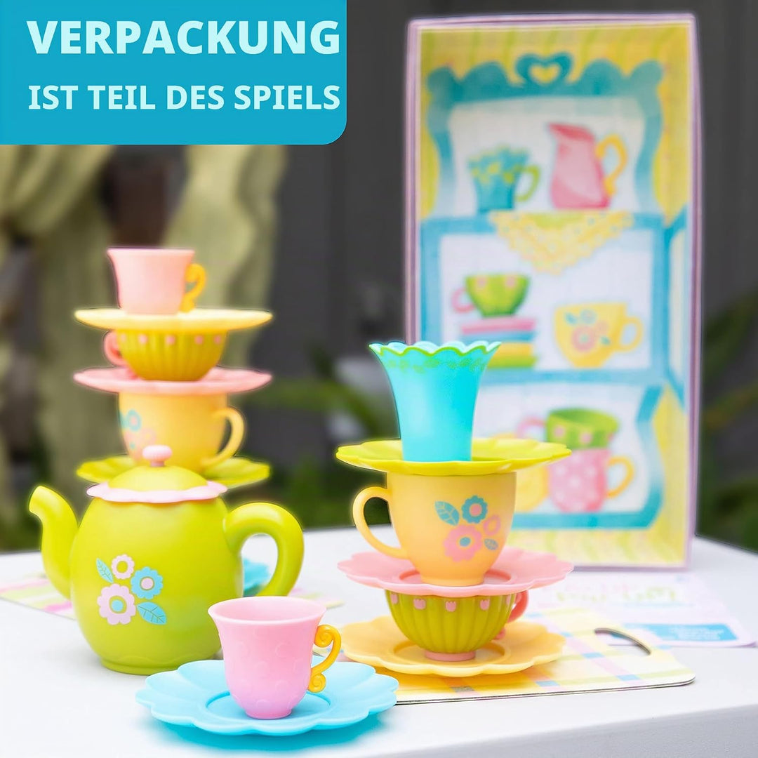 Learning Resources Teacup Pile-Up! Stapelspiel für Vorschulkinder, Aufbau feinmotorischen Geschicks,