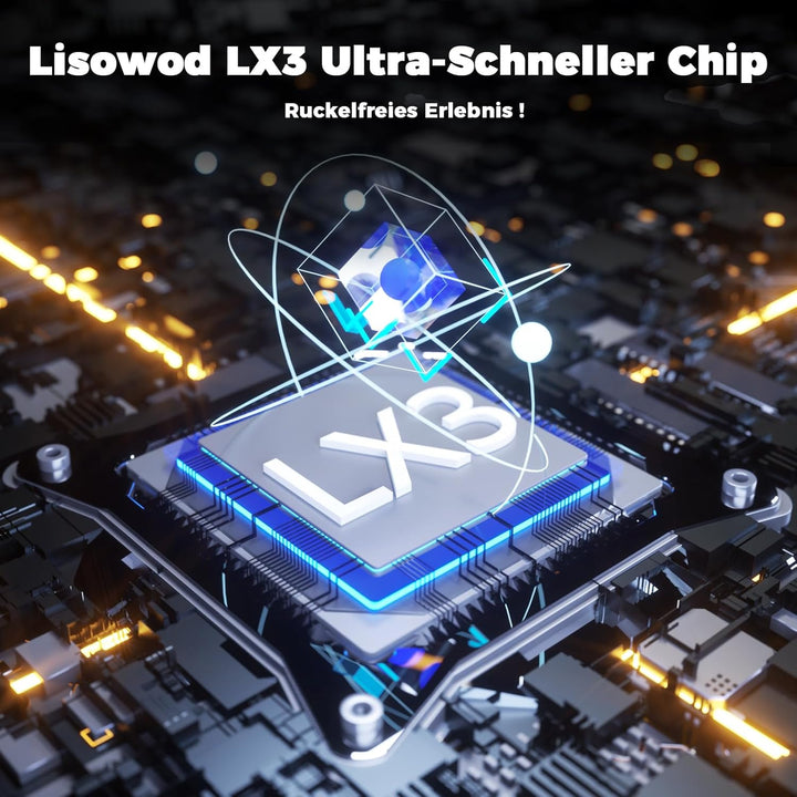 Beamer 4K [Kompatibel mit Netflix & Live-TV | Autofokus | HDMI eARC & CEC] 1080P 1300 ANSI Lisowod M