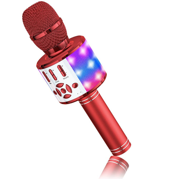BONAOK Mikrofon für Kinder Drahtlos, Magic Sound Karaoke-Mikrofon, 4 in 1 Bluetooth Karaoke Maschine