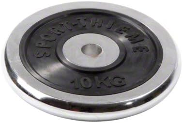 Sport-Thieme Chromhantelscheibe | Mit 5kg, 10kg, 15kg o. 20kg | Leicht zu reinigen u. langlebig | Id